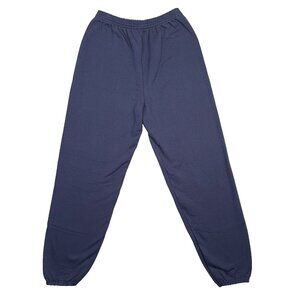 Vintage Tultex Maximum Sweats Adult Size L Blue Fleece Joggers Sweatpants 90s